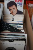 Box of single records to include Elvis