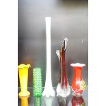 5 Art glass vases