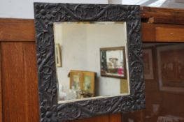 Wood framed mirror