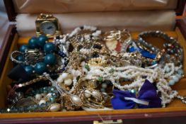 Box of unsorted costume jewellery