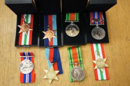 Collection of 8 military medals (replacements)
