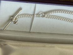 Silver T-bar necklace