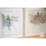 Pair of Watercolours - Lower gate Clitheroe & Whal