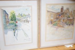 Pair of Watercolours - Lower gate Clitheroe & Whal