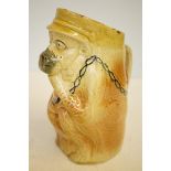 Early Staffordshire jug in the form of a monkey