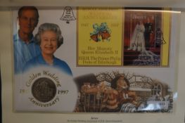 The Royal Golden wedding anniversary coin and stam