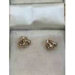 Pair of 9ct earrings