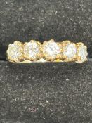 9ct Gold ring set with cz Size O
