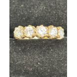 9ct Gold ring set with cz Size O