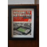 Framed 1974 Manchester united vs Bolton wanderers