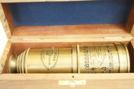 Boxed brass victorian marine telescope