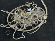 Large collection of unsorted silver jewellery Appr