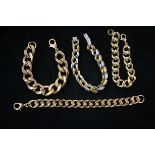 Collection of gold plated bracelets