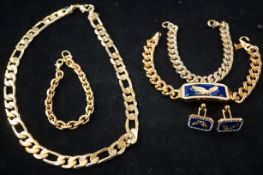 Collection of gold plated jewellery