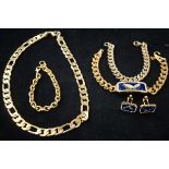 Collection of gold plated jewellery