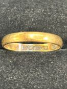 22ct Gold band Size M