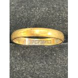 22ct Gold band Size M