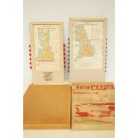 2x Vintage roller maps boxed