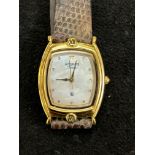 Accurist ladies wristwatch 22ct gold plated with m