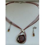 Amber necklace set