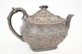 Victorian black basalt teapot