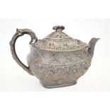 Victorian black basalt teapot