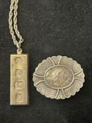 Silver chain & ingot together with silver mourning