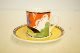Wedgwood Clarice Cliff cup & saucer windmill