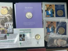 Collection of royal commemorative coins, commonwea