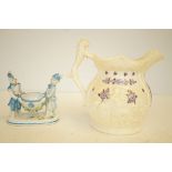 Victorian lion tamer jug & continental bowl