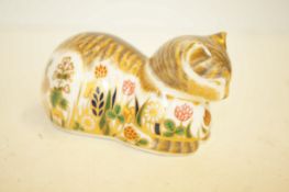 Royal crown derby cottage garden cat seconds