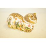 Royal crown derby cottage garden cat seconds