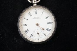 Silver cased waltham pocket watch
