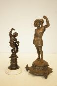 2 Bronze figures 1 being Louis Beataux Paris
