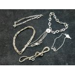 6 Silver bracelets