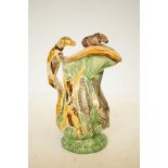 English majolica water jug grey hound, fox & hare