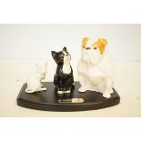 Beswick 3 figures solid friendship on wooden plint