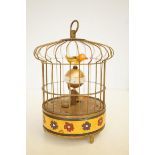 Brass bird cage clock