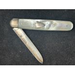 Silver fruit knife