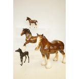 2x Beswick & 1 Royal Doulton horse together with 1