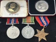 1939-45 defence medal, 1939-45 star & 1939-1945 me