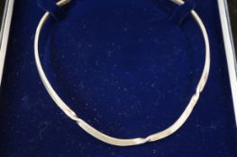 Silver torque necklace