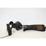 Leather gun holster & ammunition belt