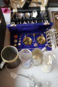 Cased set of precision weights & scales, flatware