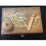 Wooden jewellery box & 2 others