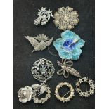 10 brooches