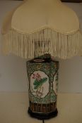 Large Oriental style lamp with shade
