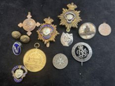 Collection of badges & medals to include British L