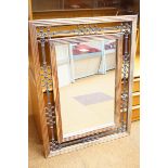 Large wood & metal framed mirror