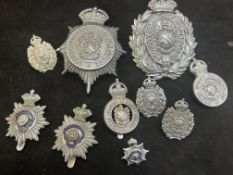 Collection of police badges, county burrow of Bolt